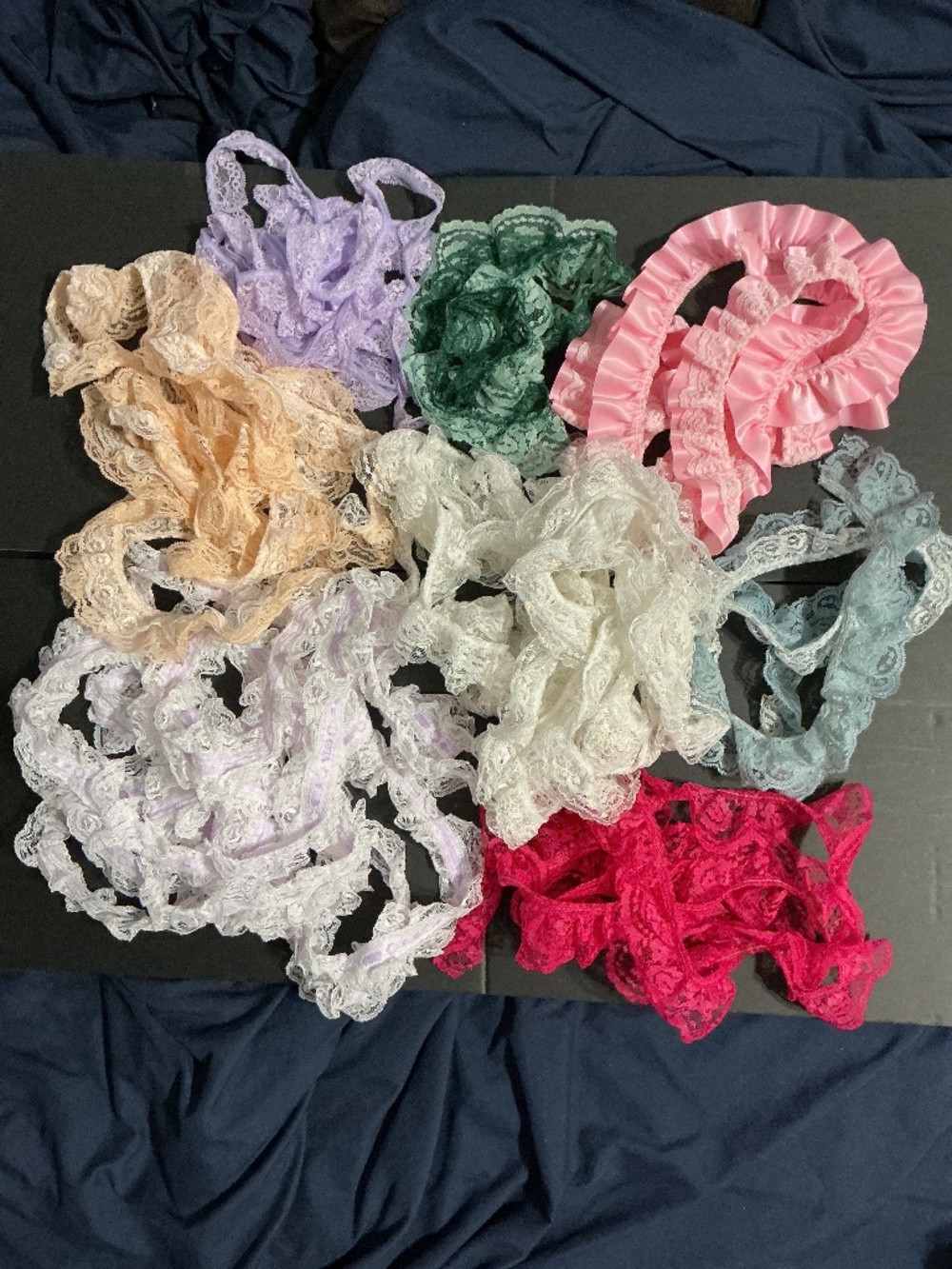 Vintage Lace Trim Lot Ruffled Scrapbooking Memory Books Sewing Craft Supply